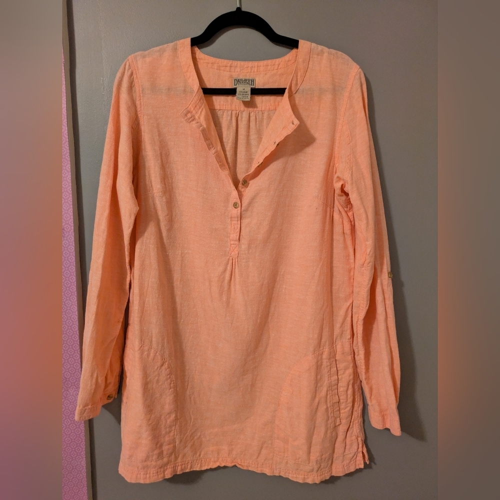 Duluth Hemp/Cotton Tunic Peach M